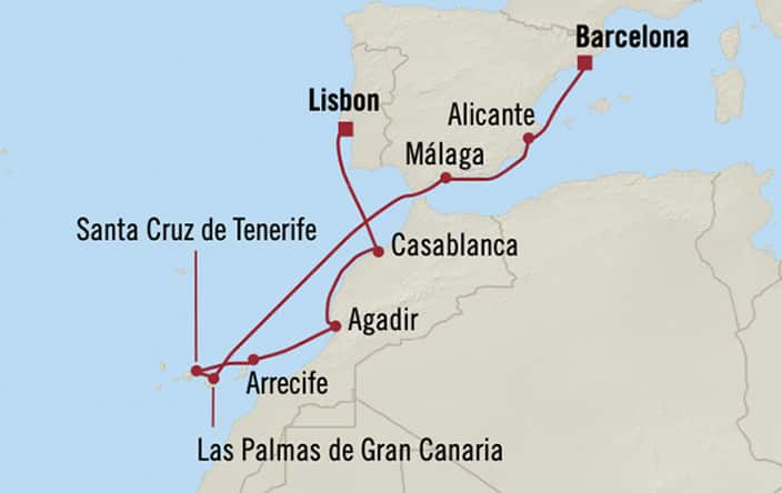 Oceania Cruises 10-days from Barcelona, Spain to Lisbon, Portugal